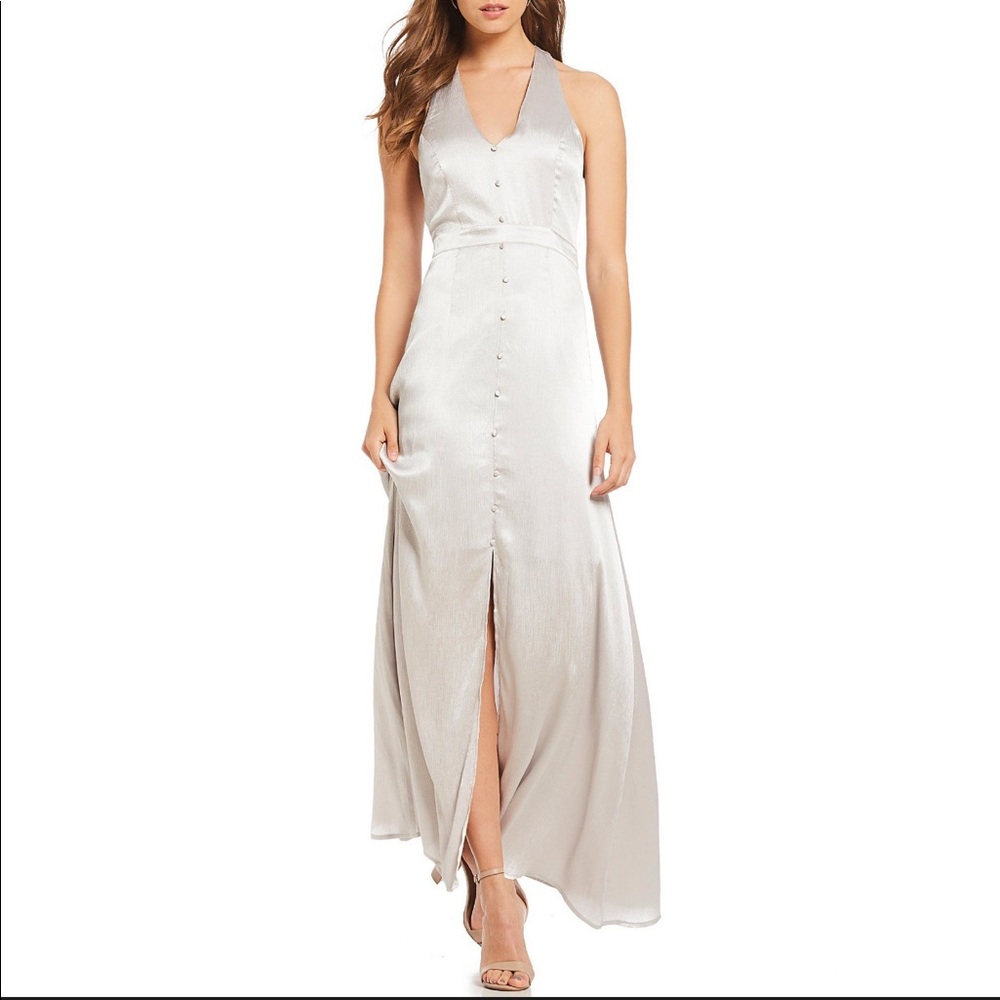 Satin button from dress